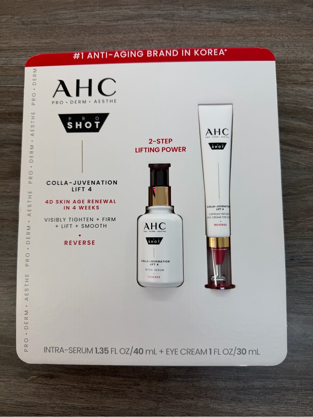 AHC Colla-Juvenation Lift 4 Eye Cream in White and Red